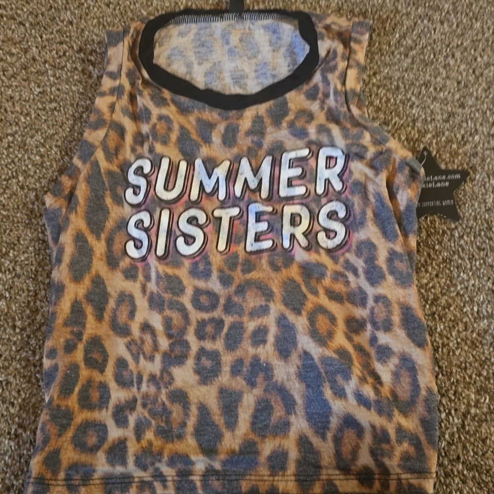 Pixielane leopard print tanktop